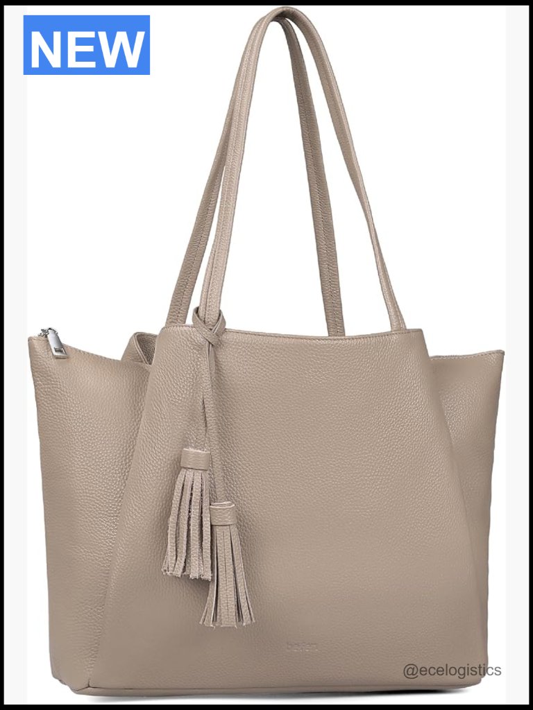 Genuine Leather Laptop Tote Bag Work Shoulder Purse With Pockets